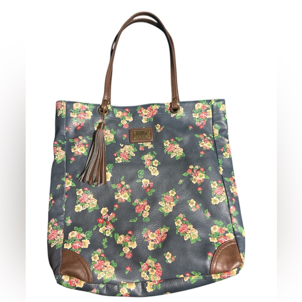 Floral Billabong tote bag polyvinyl ladies teens - Picture 1 of 7